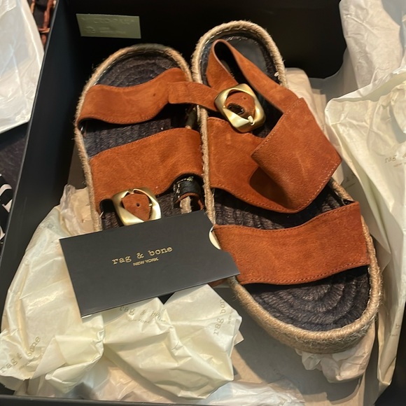 Rag & Bone Odyssey Suede Wedge Size 38.5 - Picture 1 of 3